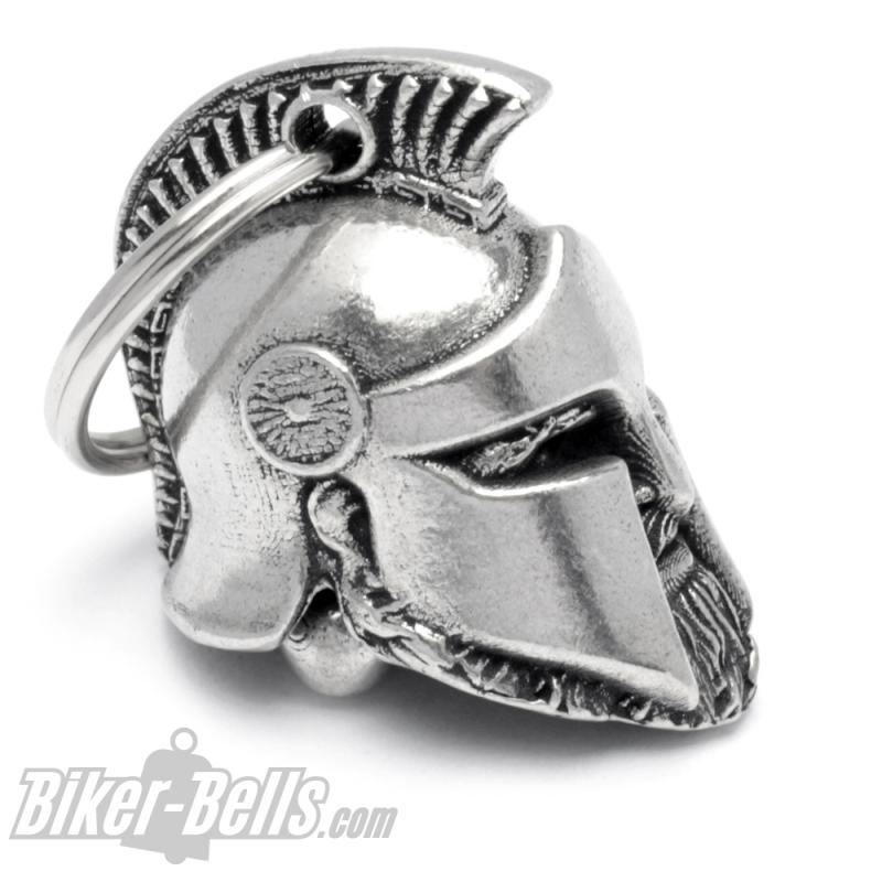 Biker Bell 3D Spartaner Biker-_Bell Krieger mit Helm und Bart Motorradfahrer Glücksbringer MoFa Lounge Künzelsau Hohenlohe Baden Württemberg 2