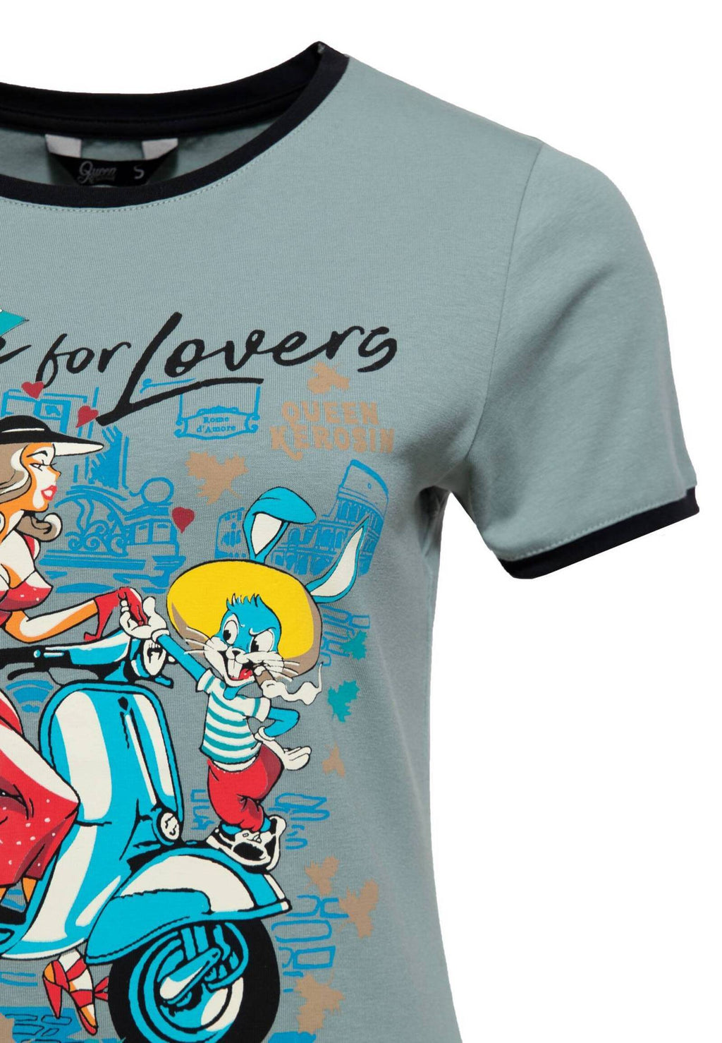 Queen King Damen Print T-Shirt Rome for Lovers smoke green MoFa-Lounge-Kuenzelsau-Hohenlohe-Baden-Wuerttemberg 3
