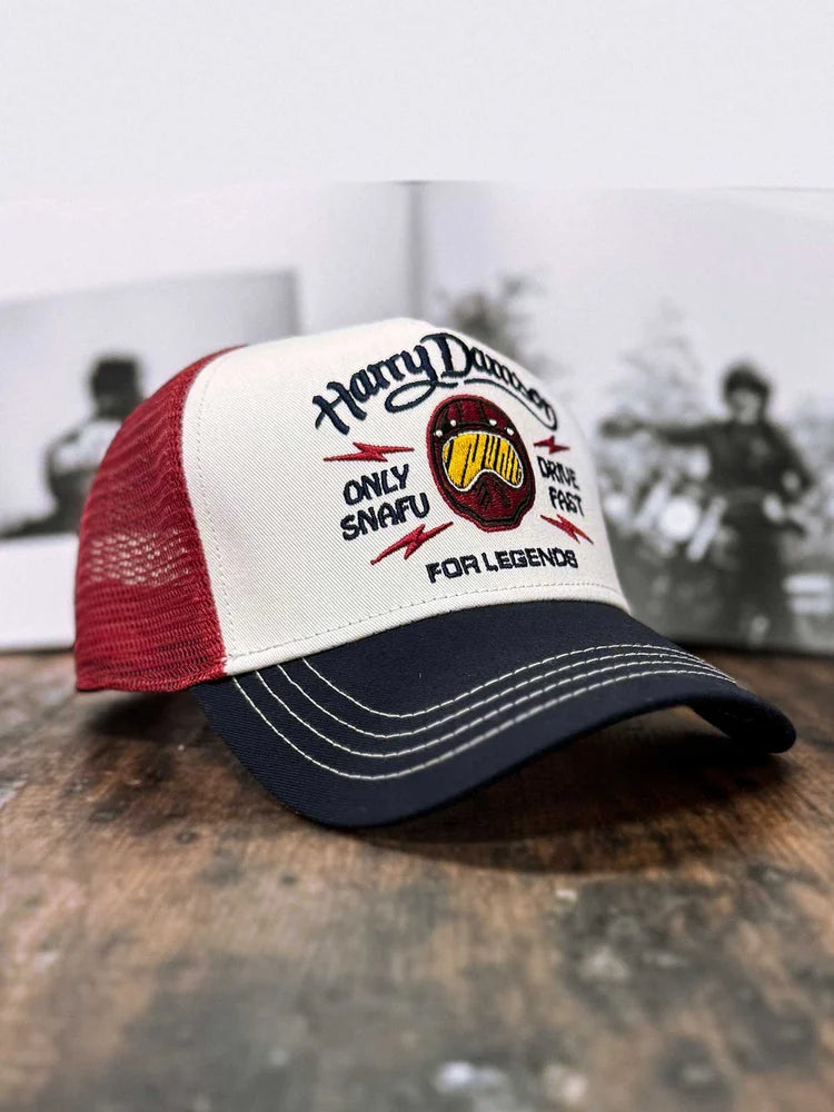 Trucker Cap Heritage – Rot Weiß Blau Harry Damson Collector’s Edition MoFa Lounge Künzelsau Hohenlohe Baden Württemberg 1