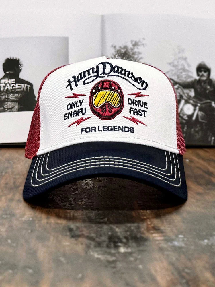 Trucker Cap Heritage – Rot Weiß Blau Harry Damson Collector’s Edition MoFa Lounge Künzelsau Hohenlohe Baden Württemberg