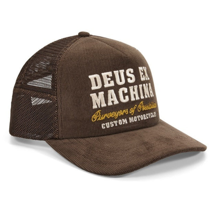 Deus – ex – machina Trucker Cap Gumshoe Cord Trucker Potting Brown MoFa Lounge Künzelsau Hohenlohe Baden Württemberg