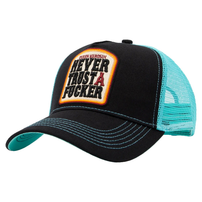 Queen Kerosin Trucker Cap «Never Trust A Fucker» MoFa Lounge Künzelsau Hohenlohe Baden Württemberg