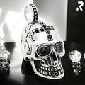 Rockyfy Edelstahl Totenkopf Anhänger Punisher by Rockyfy – Skull mit Kristall-Kreuz MoFa Lounge Künzelsau Hohenlohe Baden Württemberg