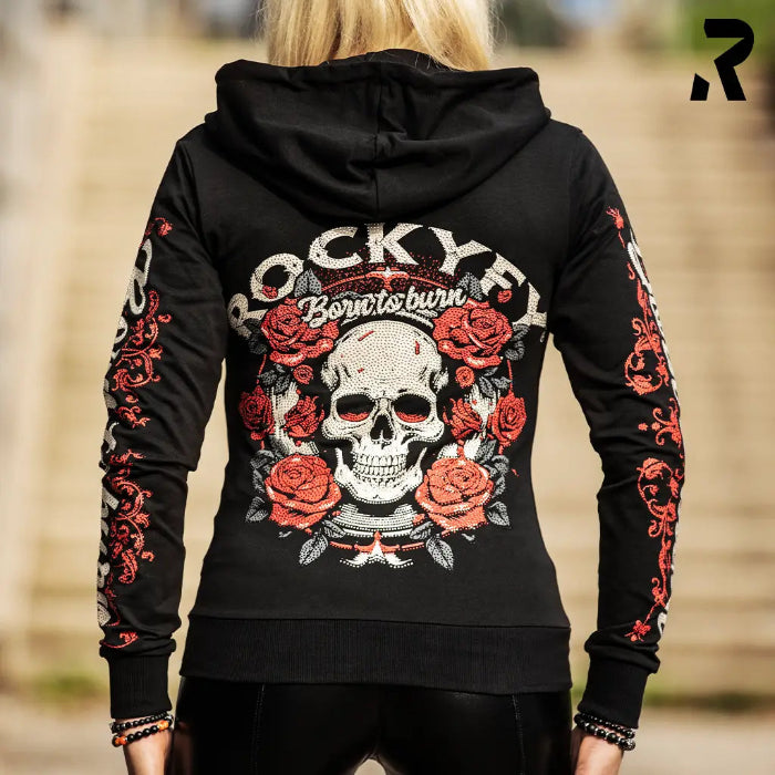 Rockyfy Hoodie Jacket Glamour Skull by Rockyfy (mit Kristall Applikationen) MoFa Lounge Künzelsau Hohenlohe Baden Württemberg