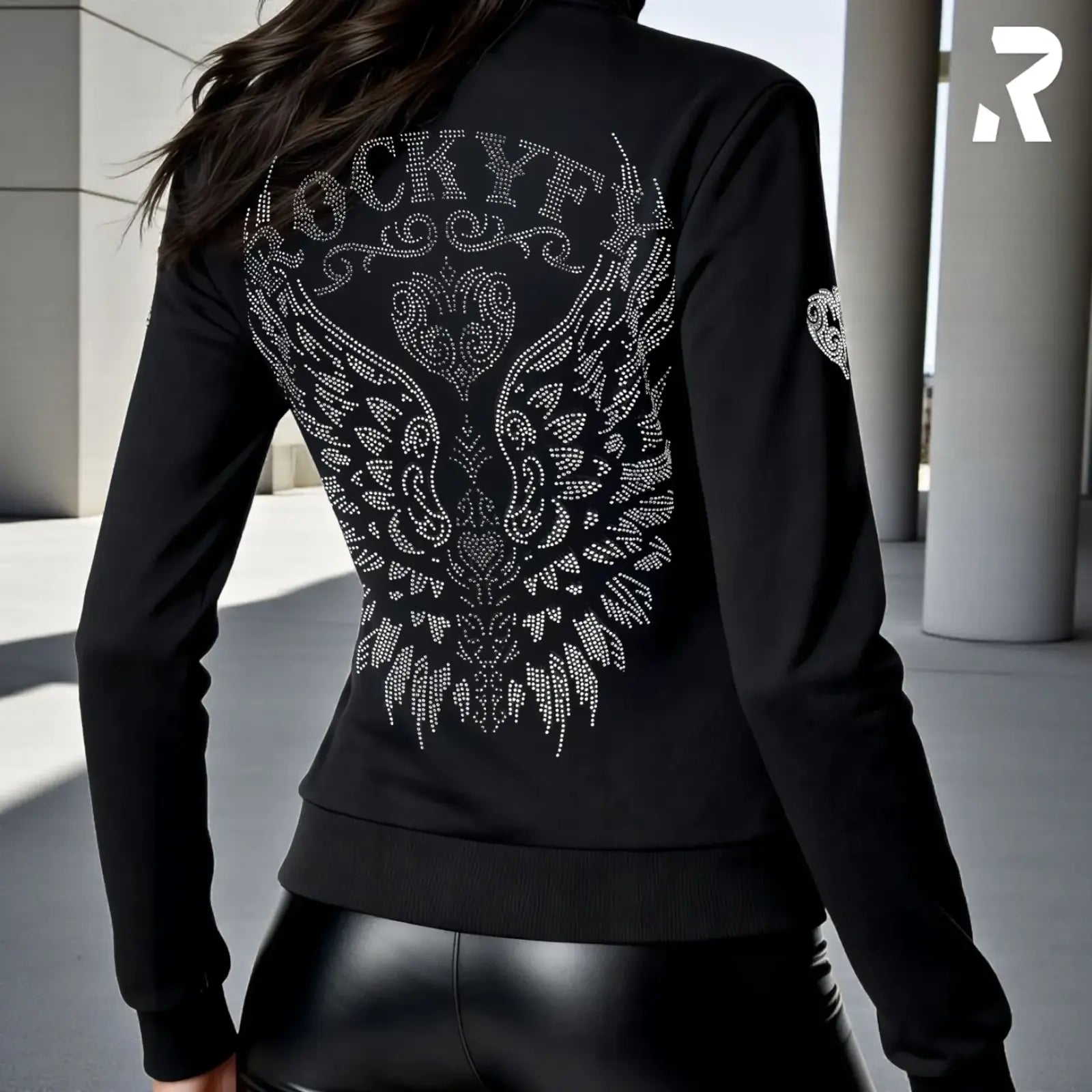 Rockyfy Hoodie Jacket Glamour Angel by Rockyfy (mit Kristall Applikationen) MoFa Lounge Künzelsau Hohenlohe Baden Württemberg