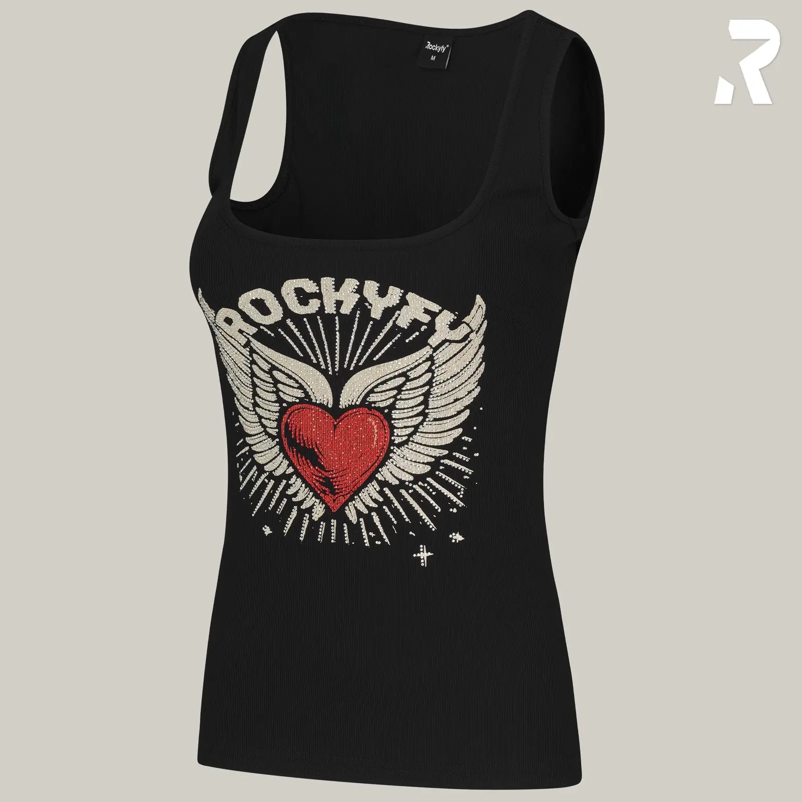 Rockyfy Tank Top Heart Glamour by Rockyfy (mit Kristall Applikationen) ) MoFa Lounge Künzelsau Hohenlohe Baden Württemberg 3