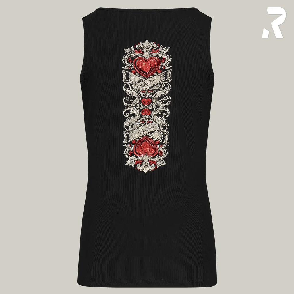 Rockyfy Tank Top Heart Glamour by Rockyfy (mit Kristall Applikationen) ) MoFa Lounge Künzelsau Hohenlohe Baden Württemberg 5