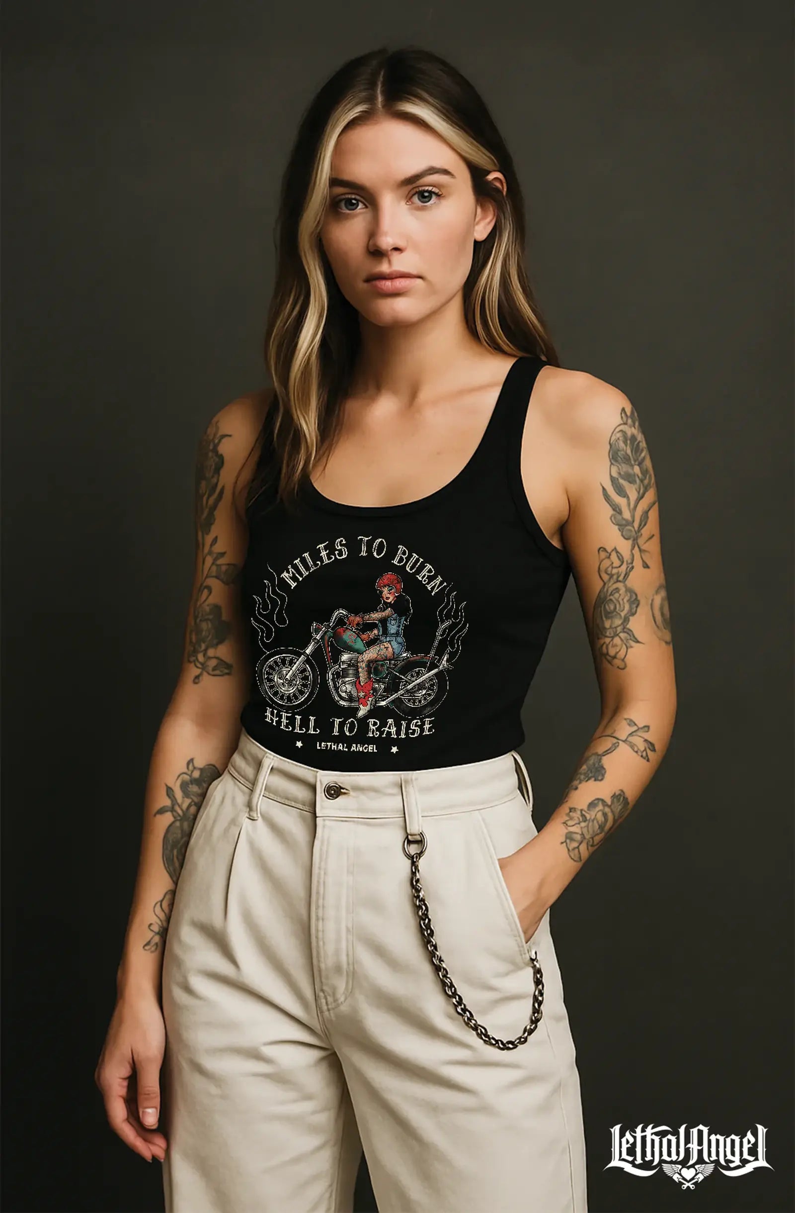 Lethal Threat Miles To Burn Hell To Raise Tank Top Lethal Angel MoFa lounge Künzelsau Hohenlohe Baden Württemberg 3