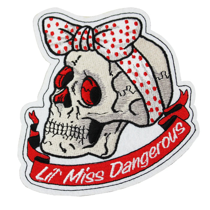 Lethal Threat Polka Dot Ribbon Skull Embroidered Patch MoFa lounge Künzelsau Hohenlohe Baden Württemberg