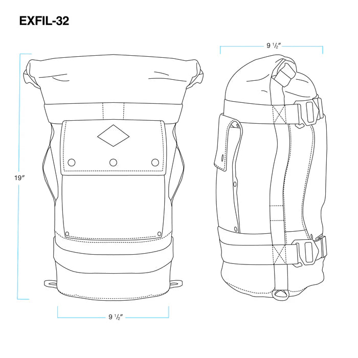 Biltwell EXFIL-32 Sissy Bar Bag natural