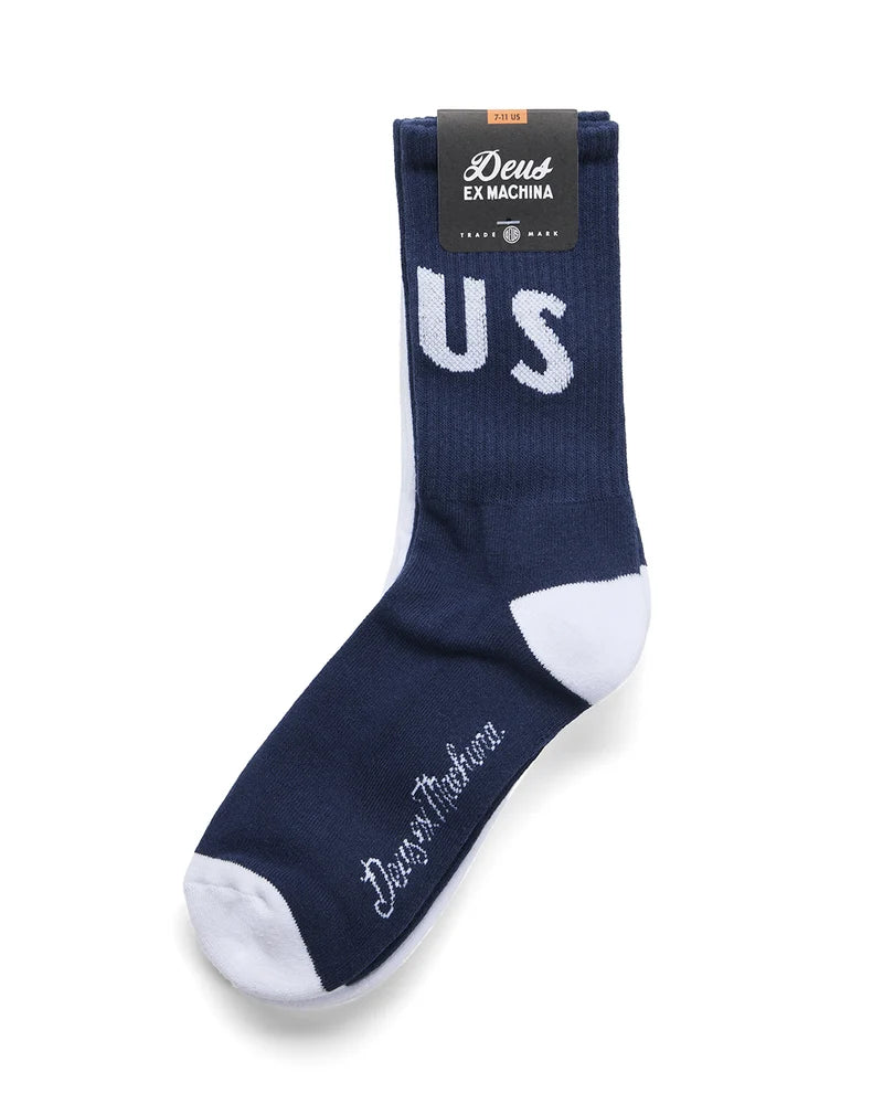 Deus Ex Ranger Socks Twin Pack Navy Withe