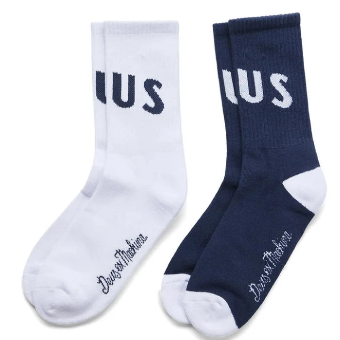 Deus Ex Ranger Socks Twin Pack Navy Withe