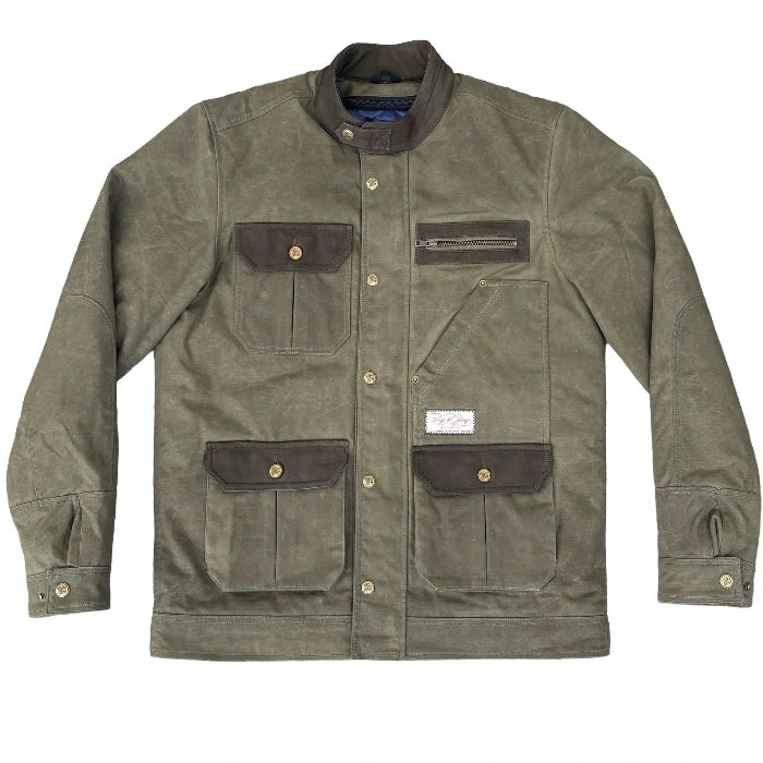 Age of Glory Escape Waxed Cotton Jacket Army Green
