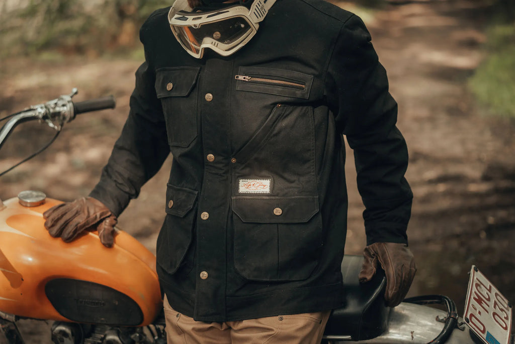 Age of Glory Escape Waxed Cotton Jacket Black schwarz