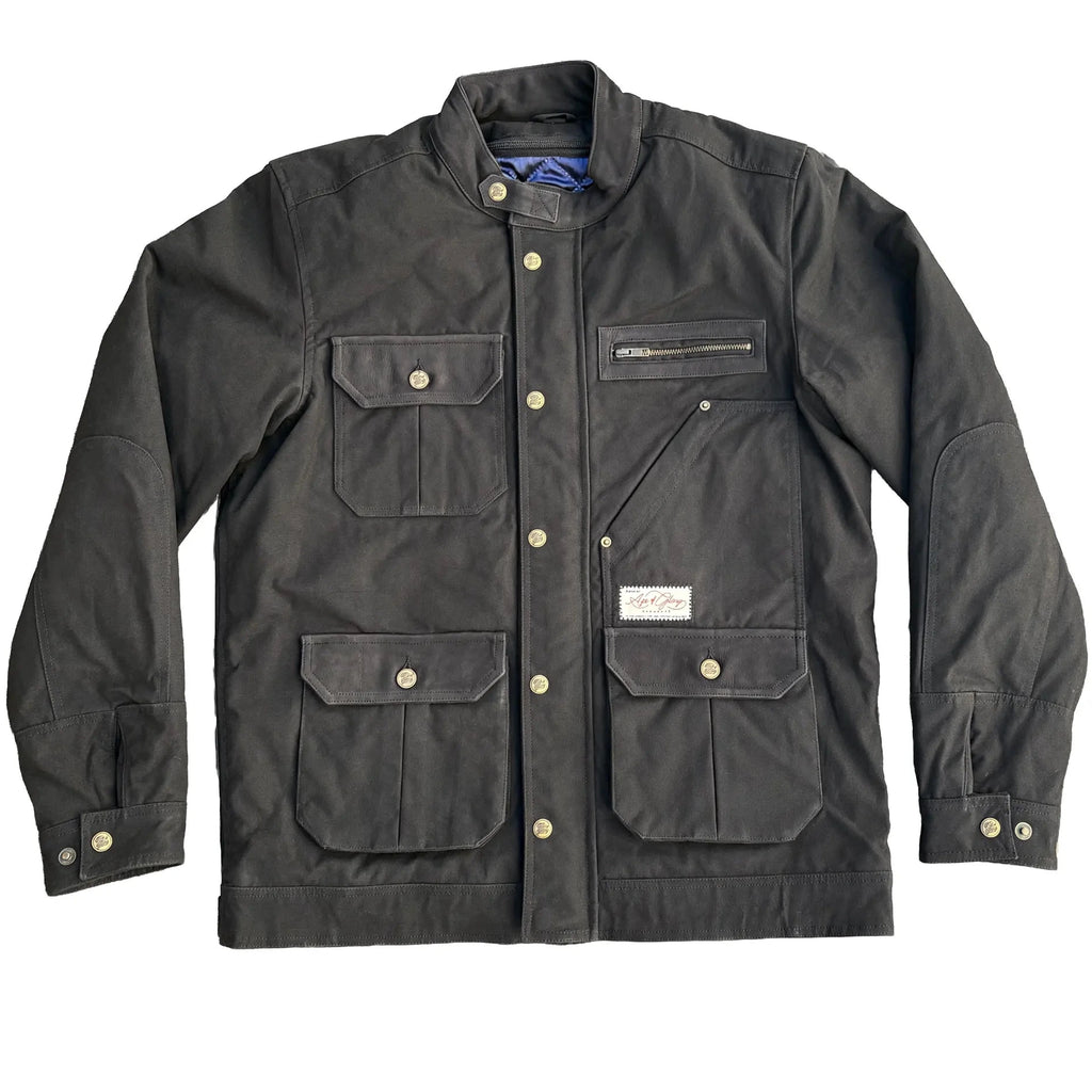 Age of Glory Escape Waxed Cotton Jacket Black schwarz