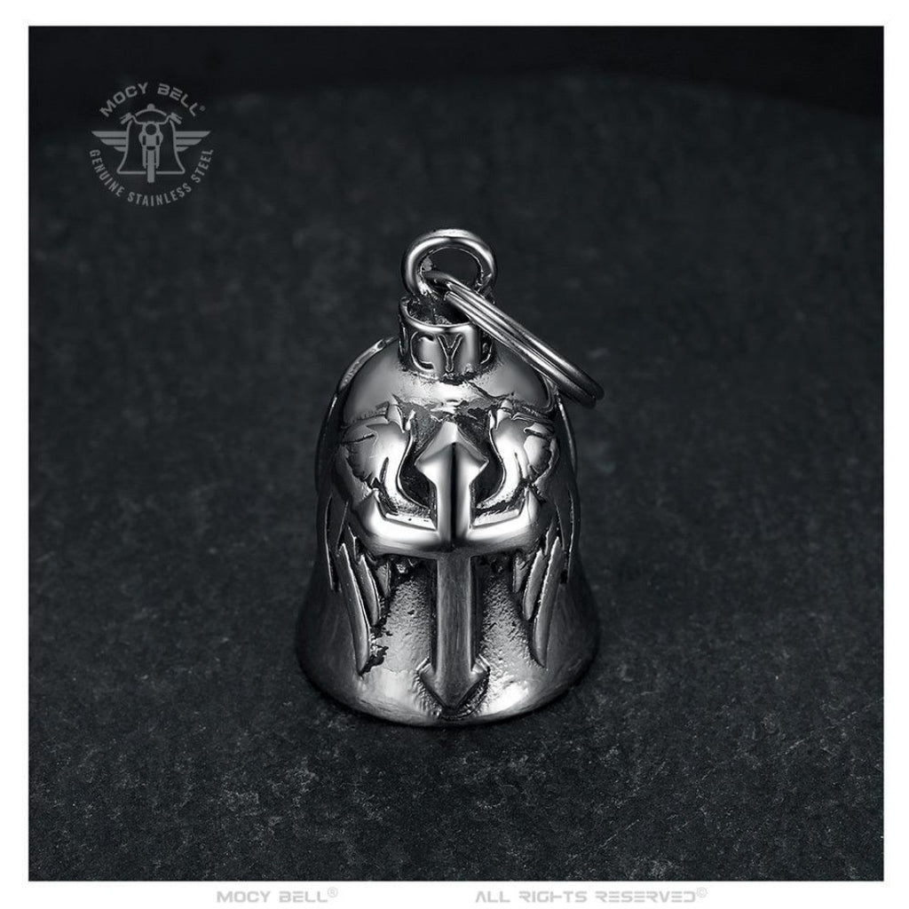 Glocke Motorrad Mocy Bell Guardian Engelsflügel aus Stahl Schwarz Titanium
