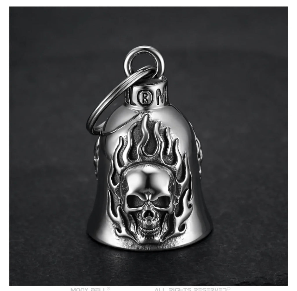 Glocke Motorrad Mocy Bell Guardian „Till The End“ – Biker-Totenkopf