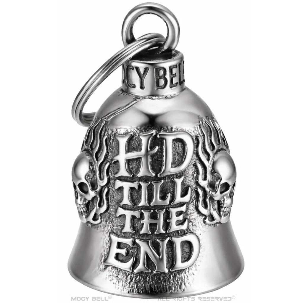 Glocke Motorrad Mocy Bell Guardian „Till The End“ – Biker-Totenkopf