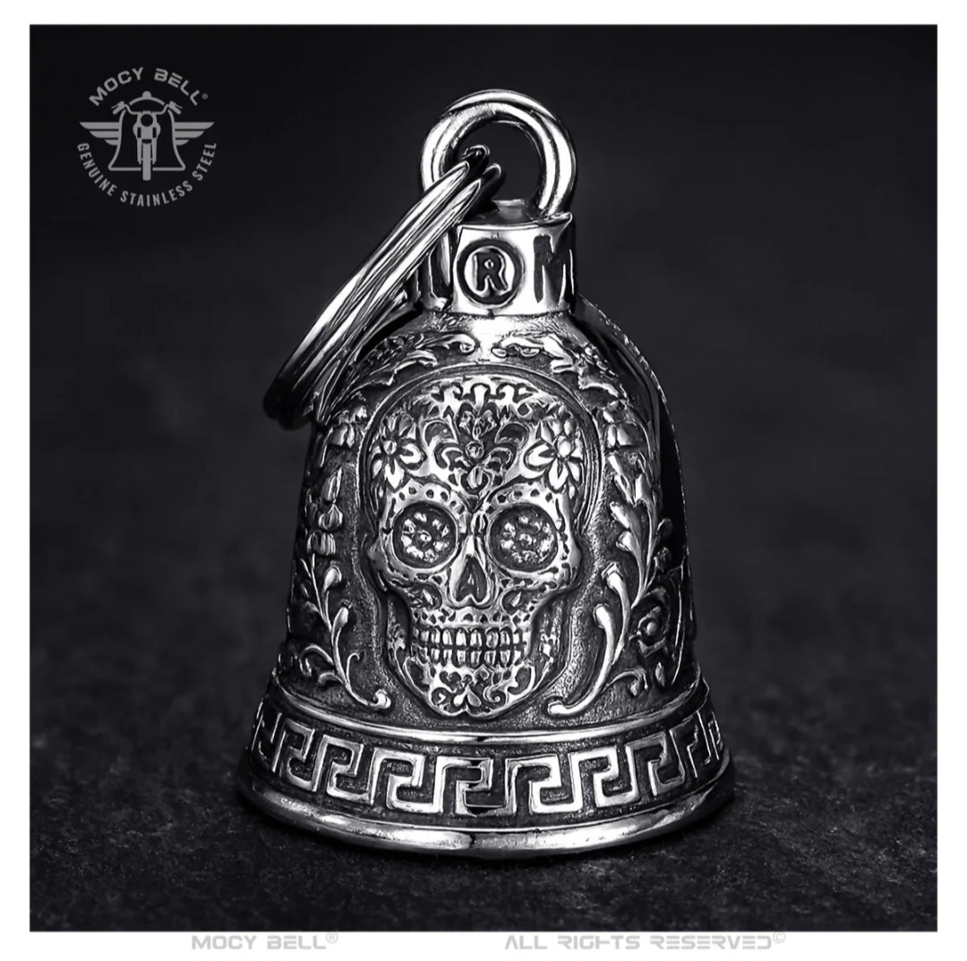 Glocke Motorrad Mocy Bell Calavera -Motorradglocke - Schutzschädel aus Mexico