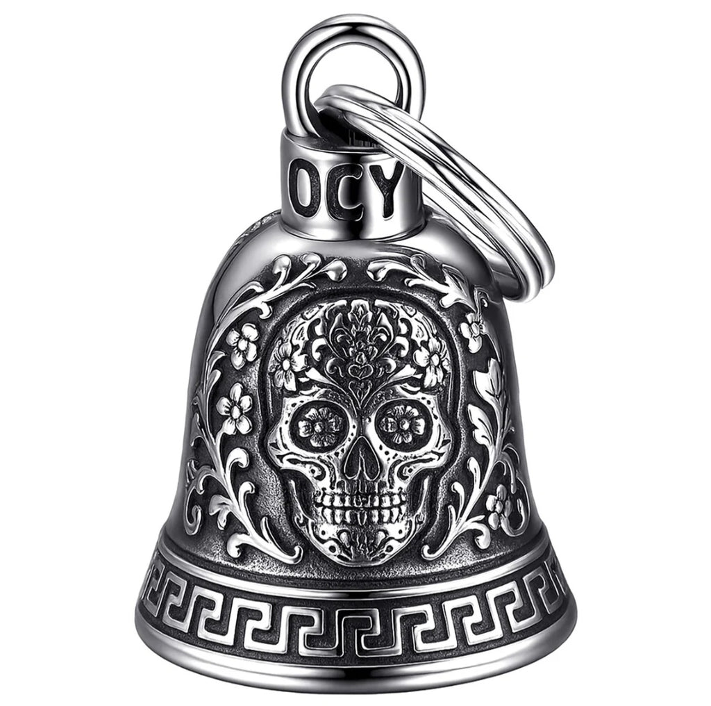 Glocke Motorrad Mocy Bell Calavera -Motorradglocke - Schutzschädel aus Mexico