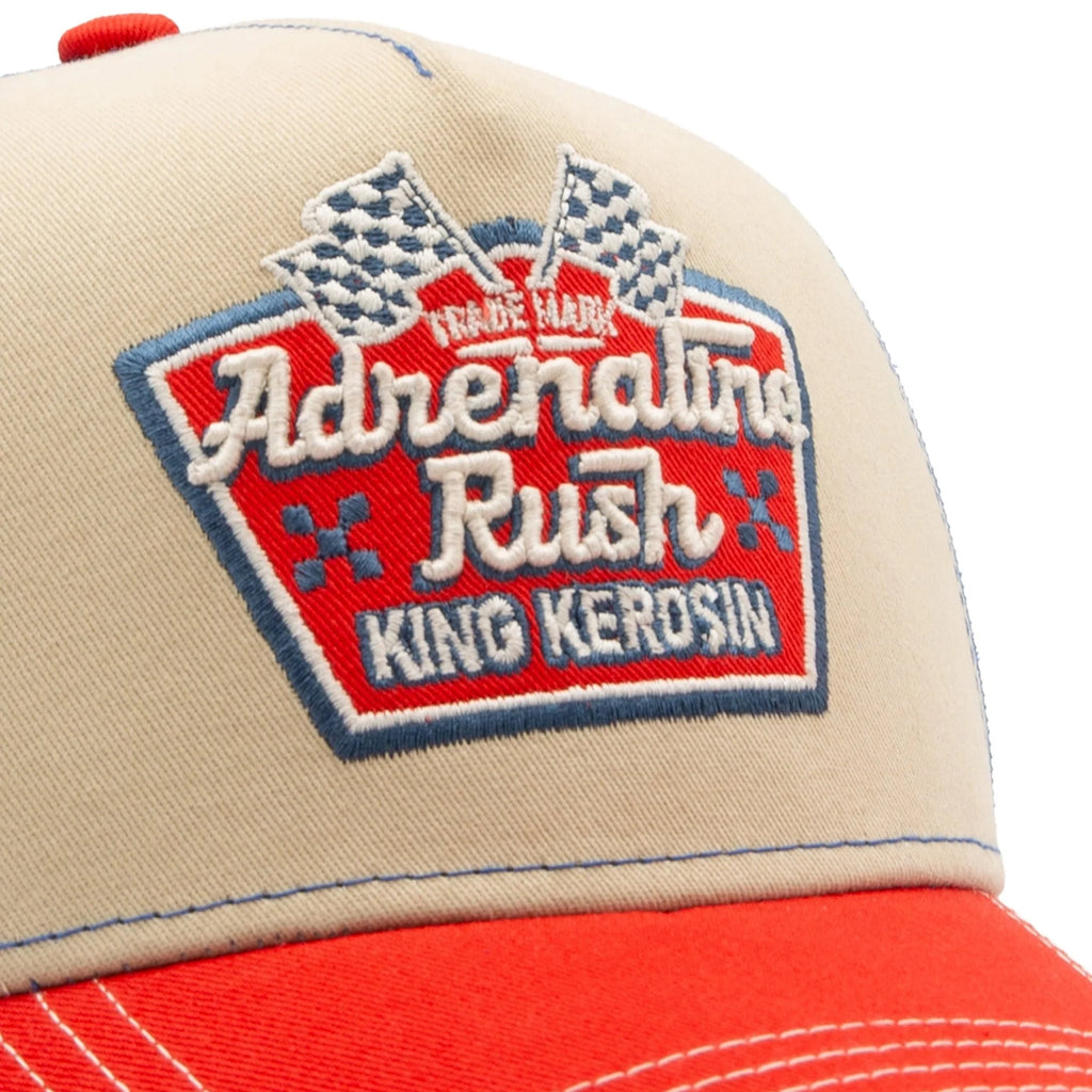 King Kerosin Herren Trucker Cap "Adrenaline Rush" in Red & Blue
