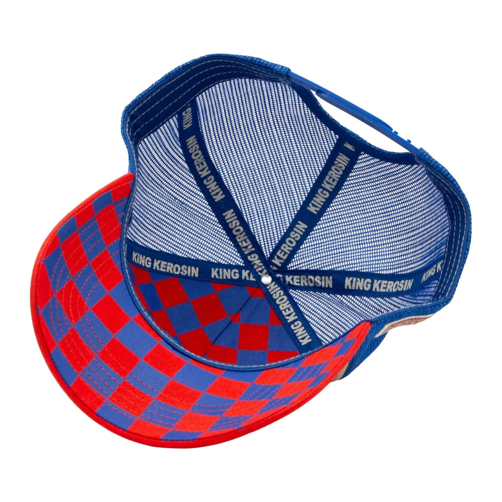 King Kerosin Herren Trucker Cap "Adrenaline Rush" in Red & Blue
