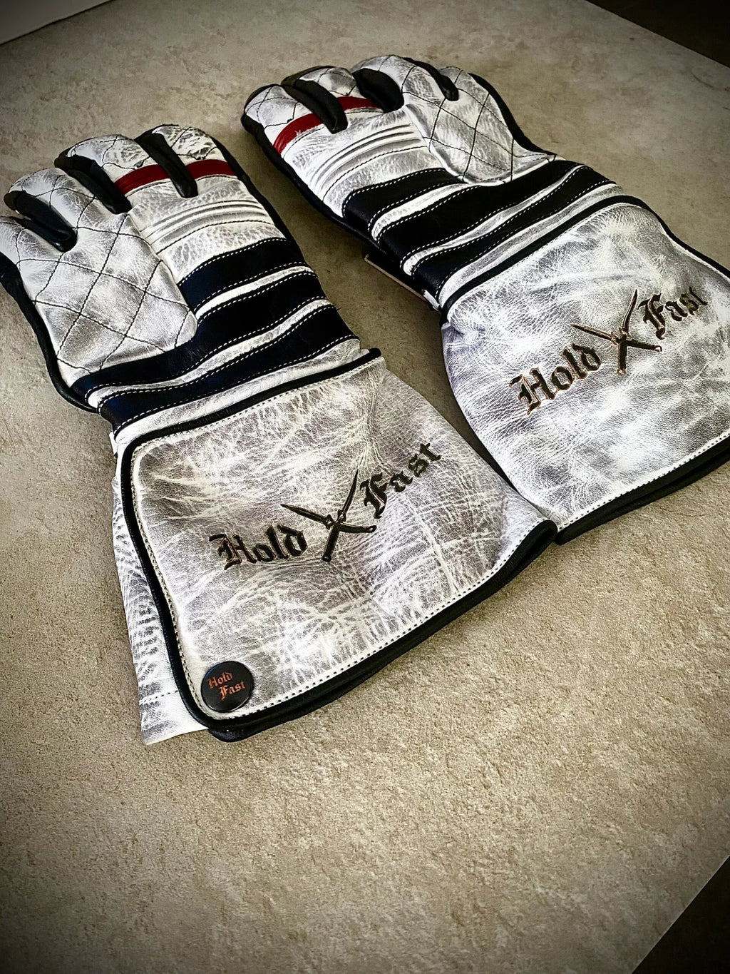 Hold Fast SHIRO ONI WEISSE LEDERHANDSCHUHE