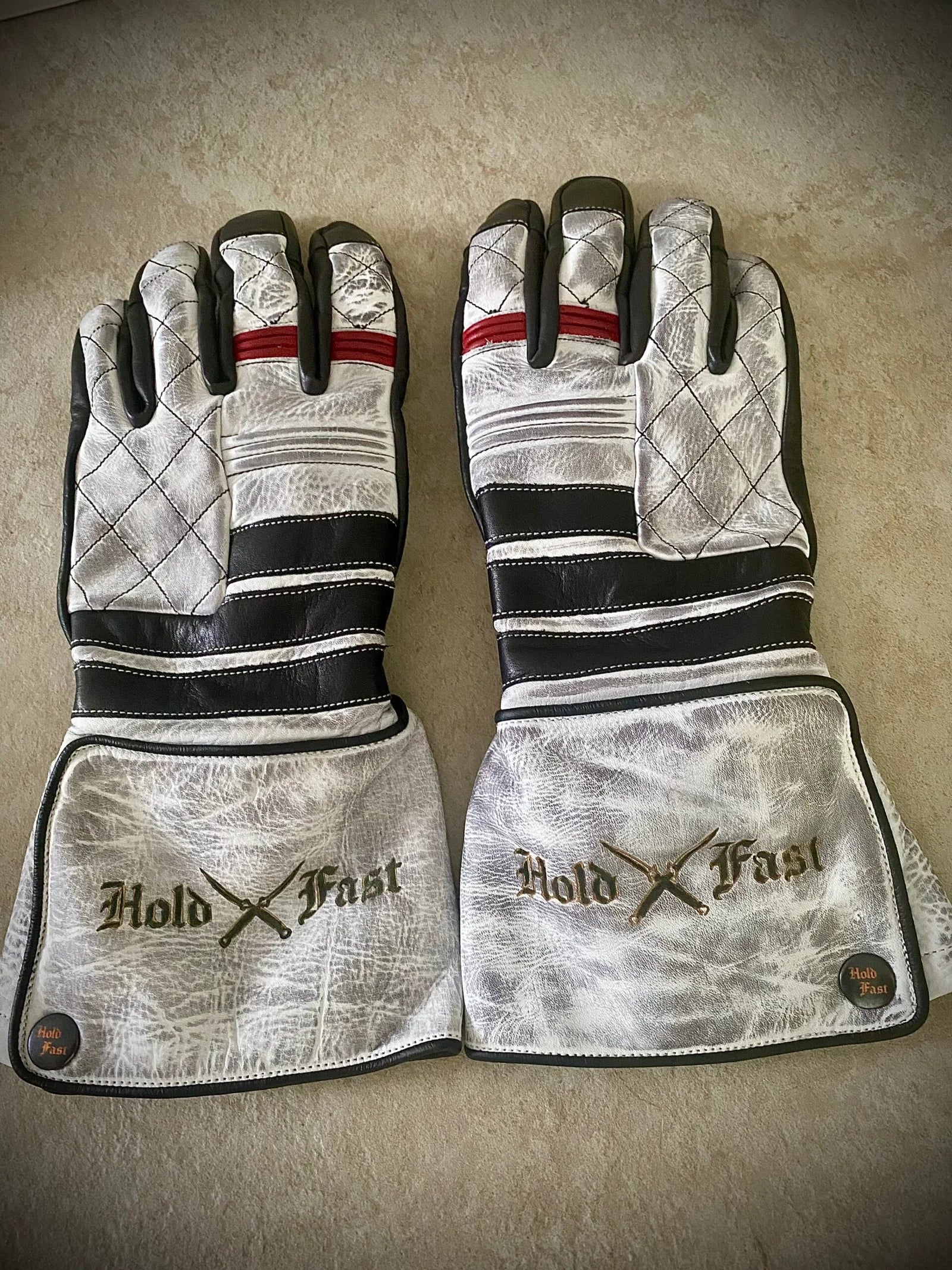 Hold Fast SHIRO ONI WEISSE LEDERHANDSCHUHE