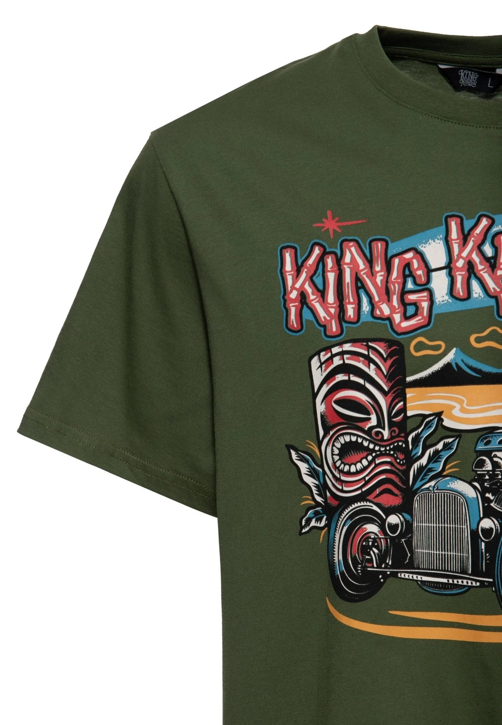 King Kerosin T-Shirt 'Tiki' in Olivgrün