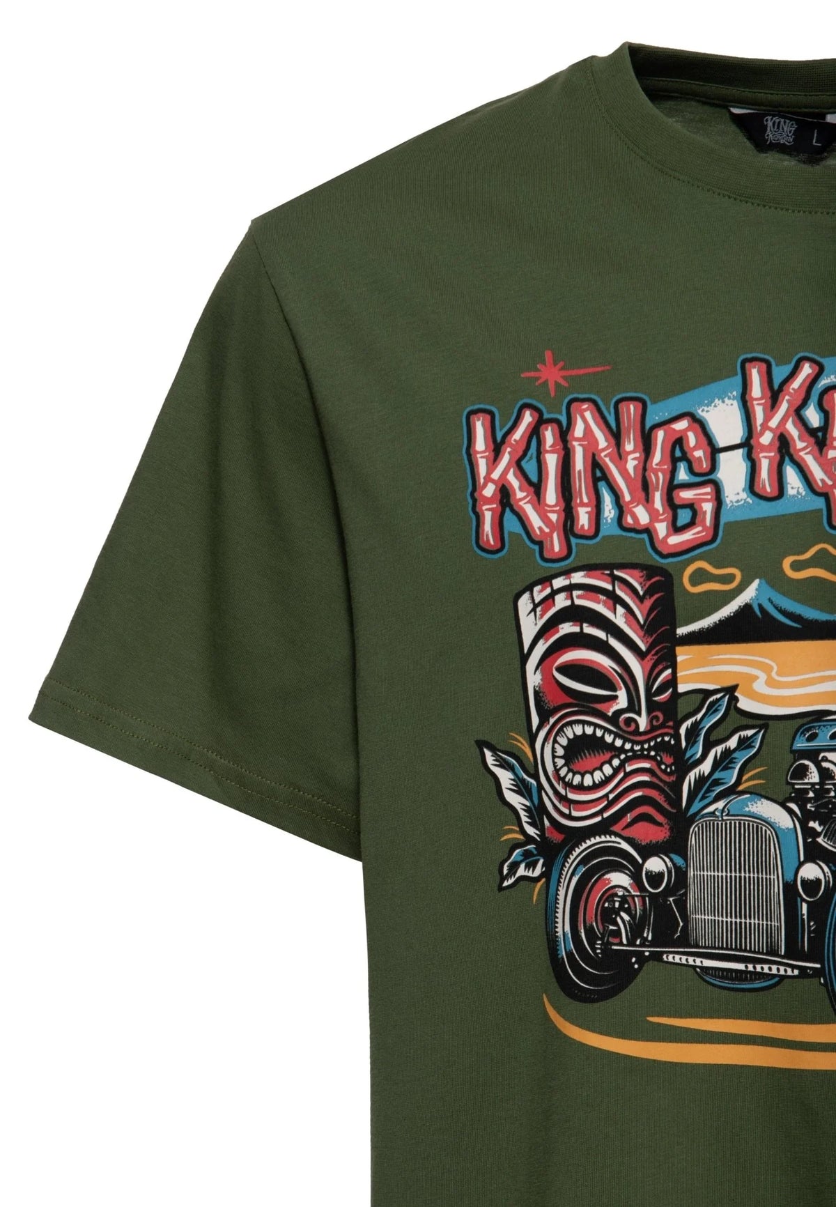 King Kerosin T-Shirt 'Tiki' in Olivgrün