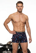 King Kerosin Boxershorts 'Rockabilly Pin-up' in Schwarz