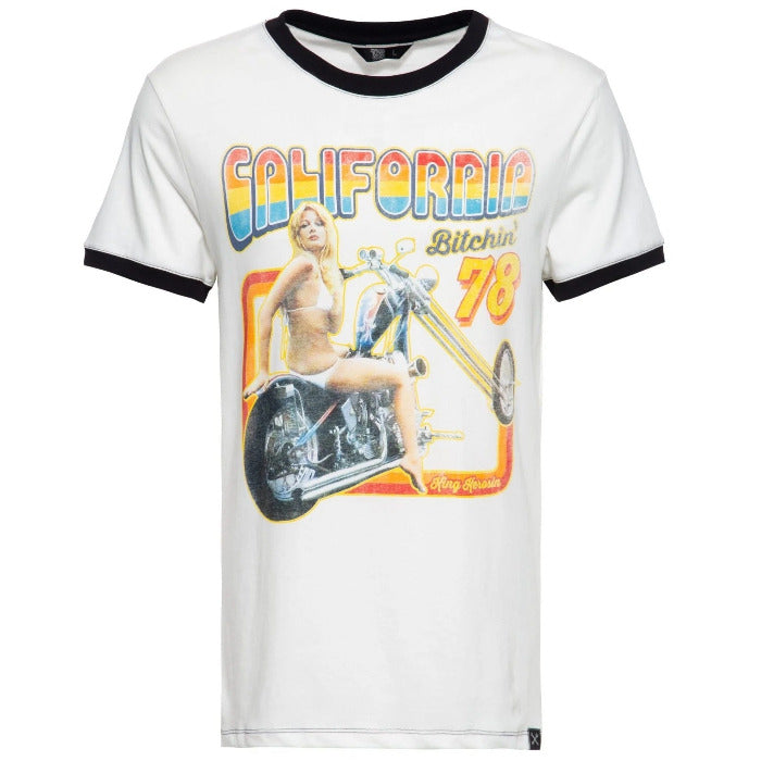 King Kerosin Contrast T-Shirt »California Bitchin«