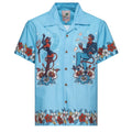 King Kerosin Hawaiihemd 'Devils' in Hellblau