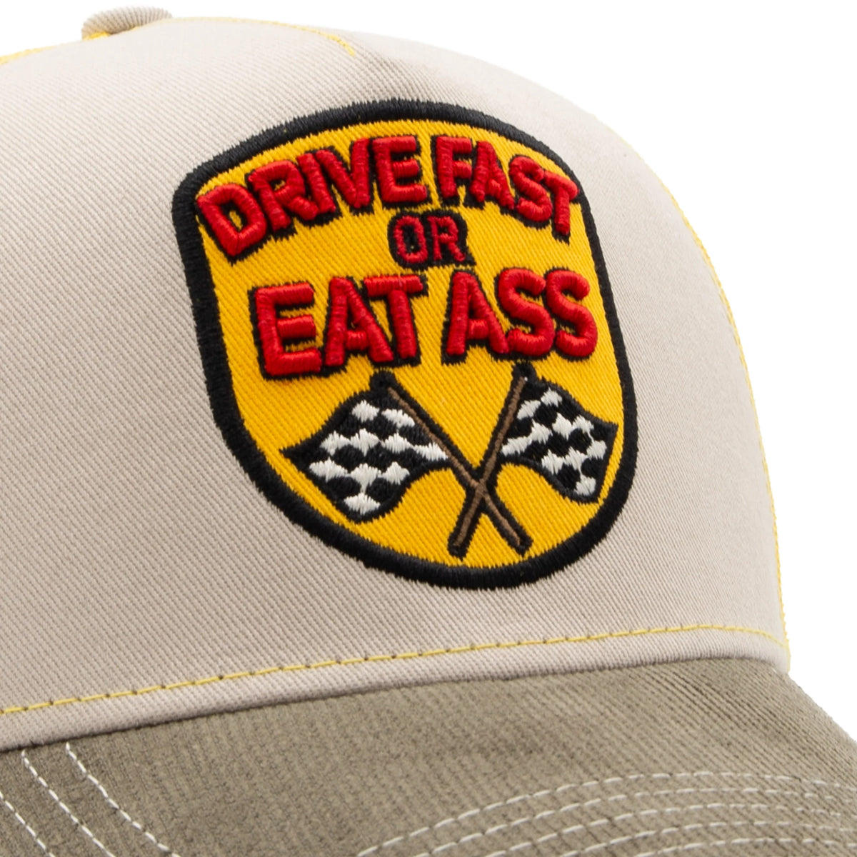 King Kerosin Herren Trucker Cap "Drive Fast" in Khaki