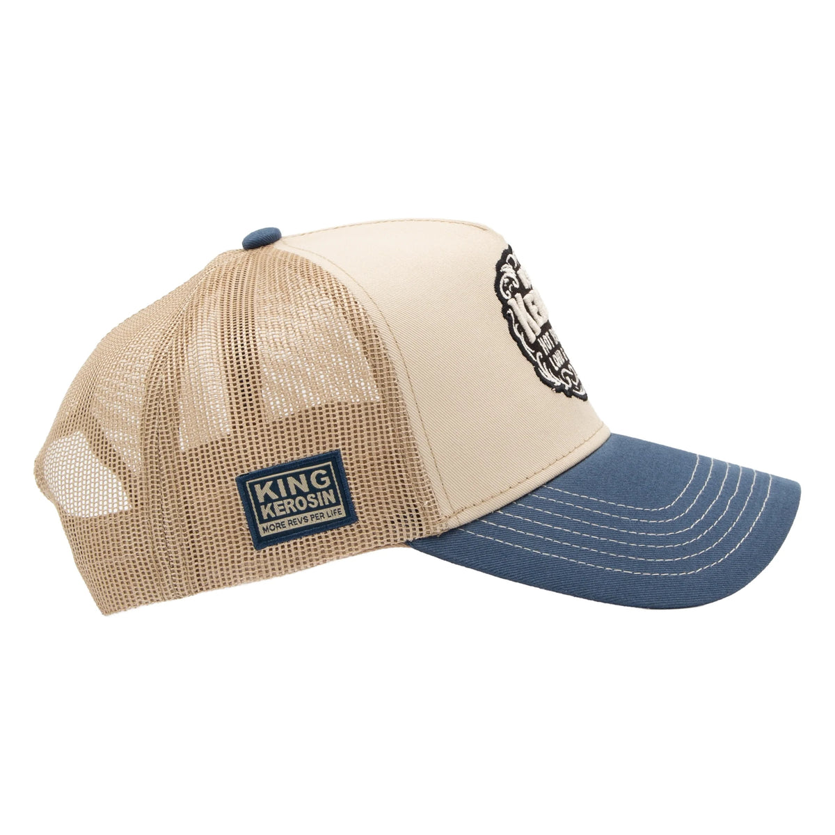 King Kerosin Herren Trucker Cap "Hot Rod" in Off White