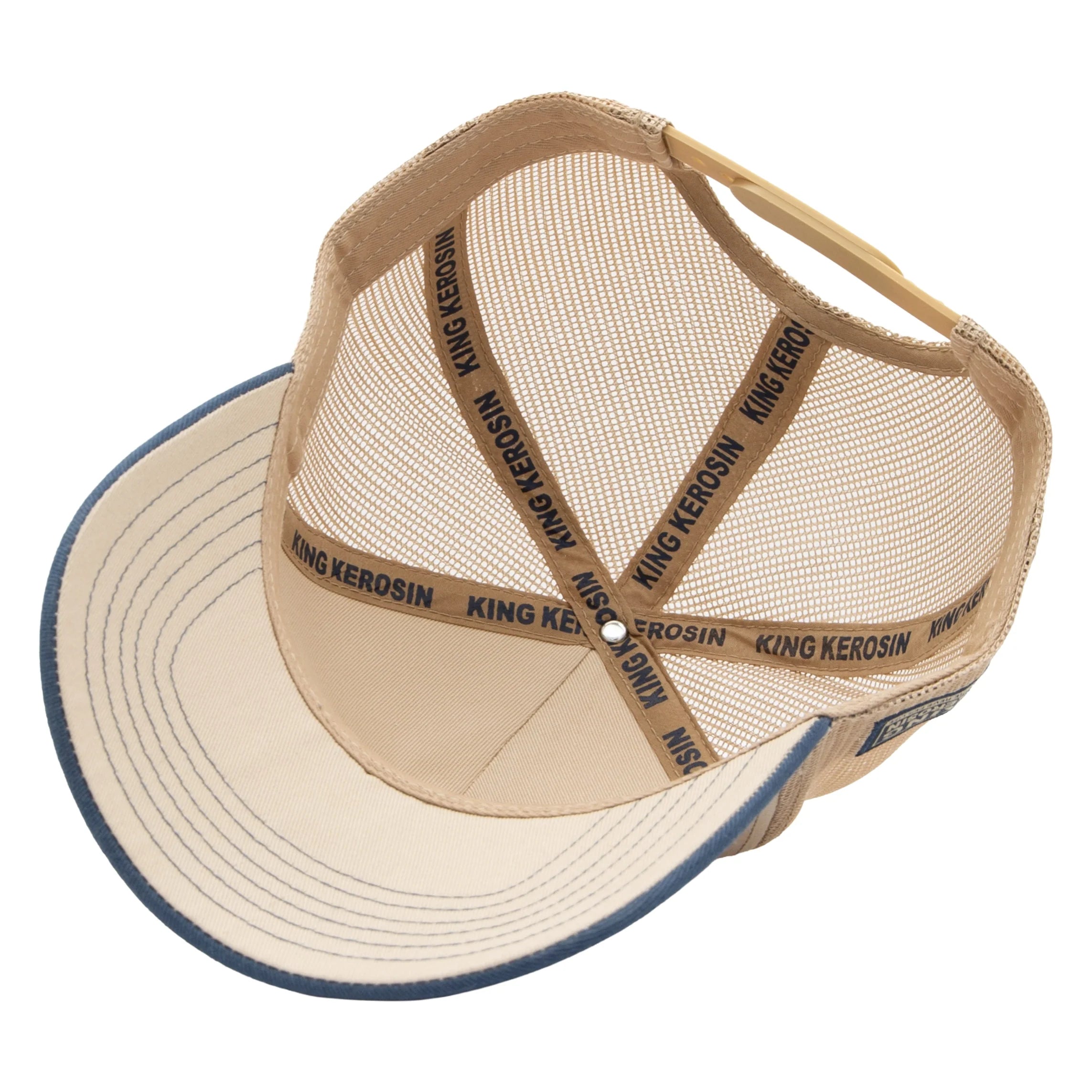 King Kerosin Herren Trucker Cap "Hot Rod" in Off White