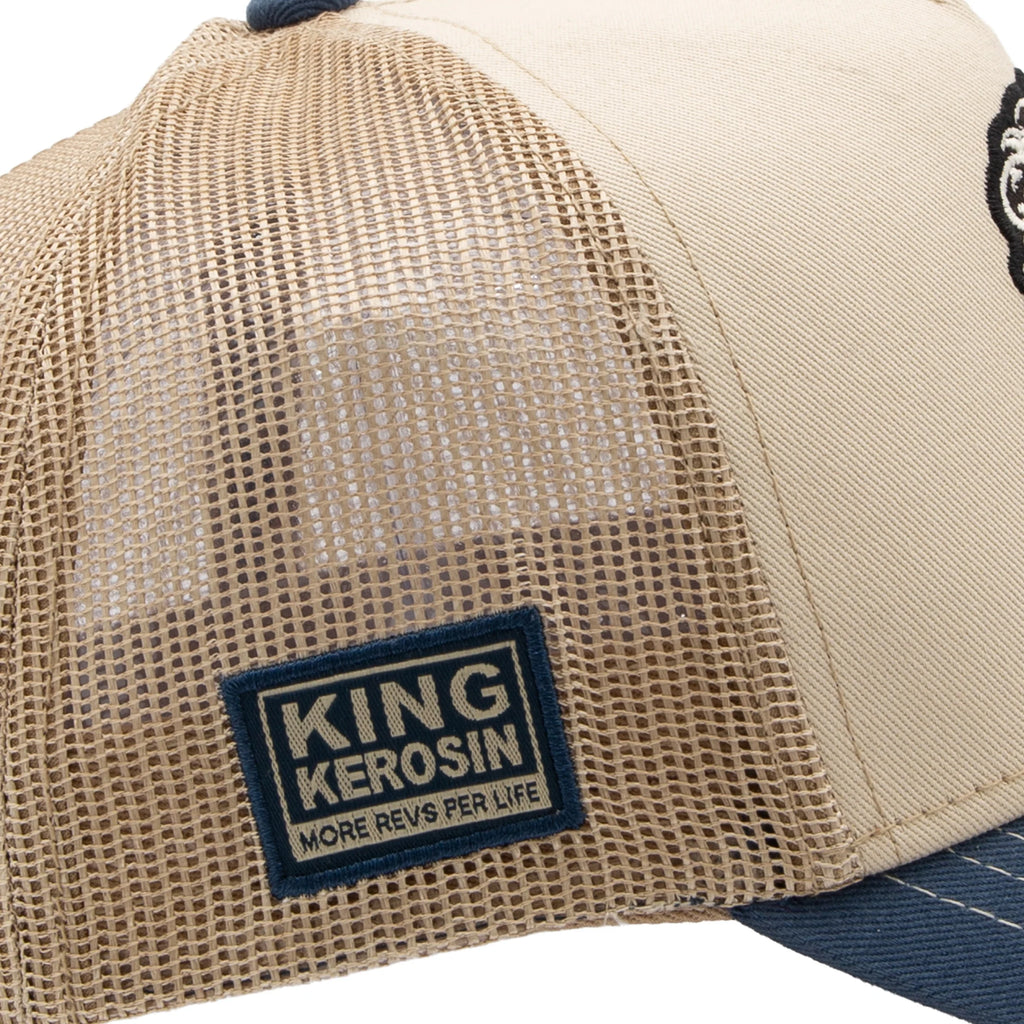 King Kerosin Herren Trucker Cap "Hot Rod" in Off White