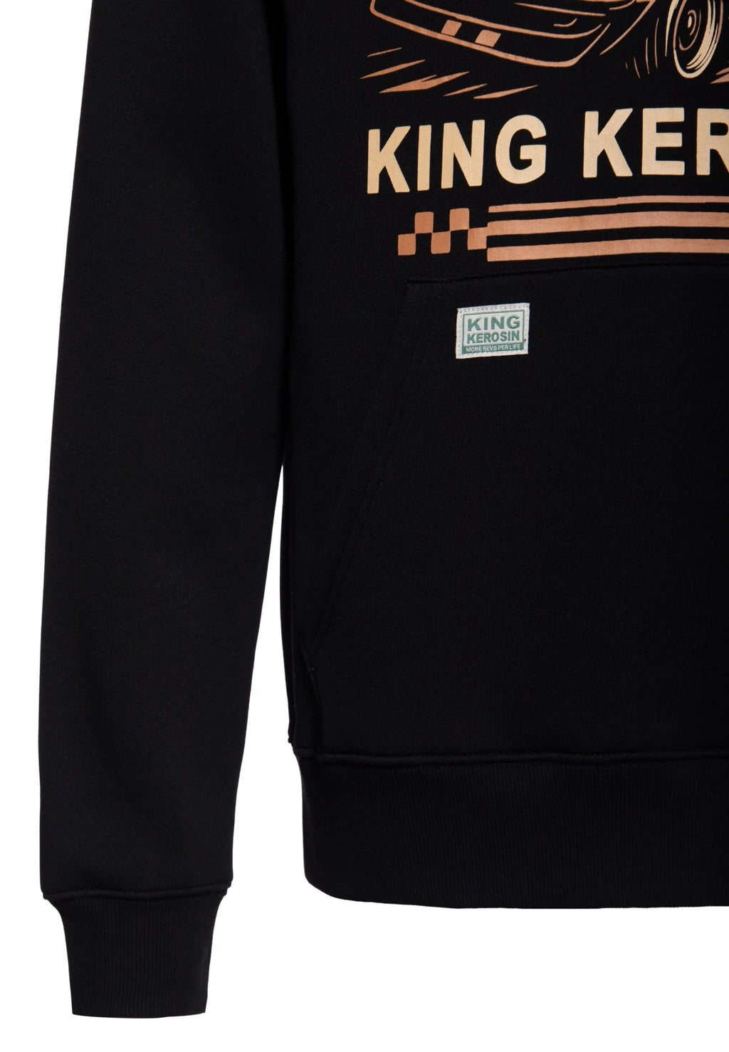 King Kerosin Kapuzenpullover 'Detroit Motorshow' in Schwarz
