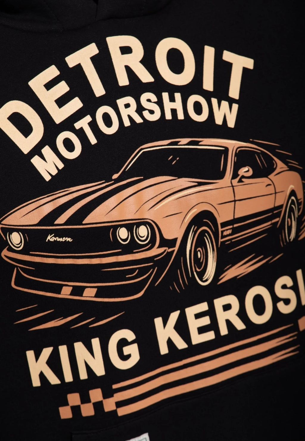 King Kerosin Kapuzenpullover 'Detroit Motorshow' in Schwarz