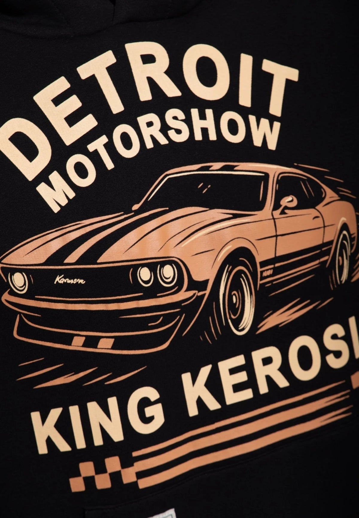 King Kerosin Kapuzenpullover 'Detroit Motorshow' in Schwarz