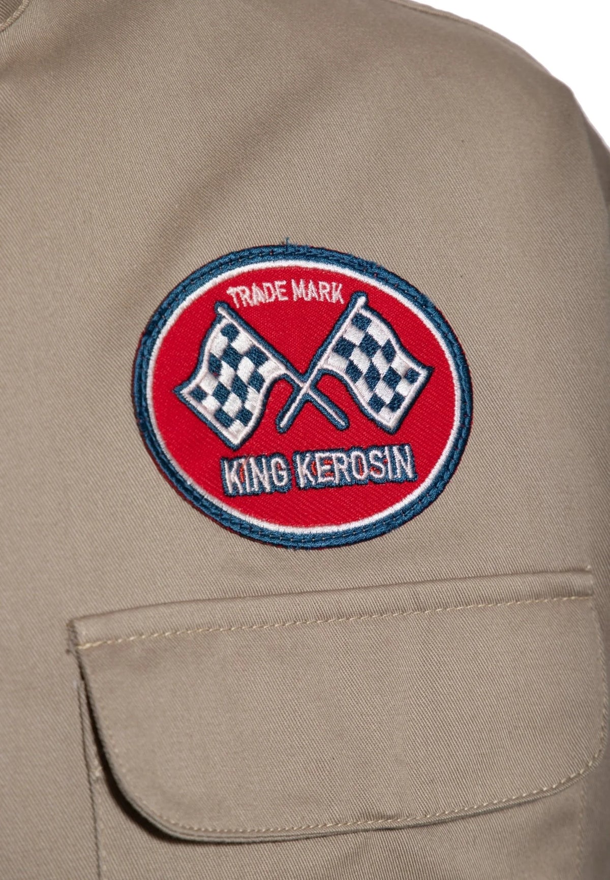 King Kerosin Langarmhemd 'Adrenaline Rush' in Khaki