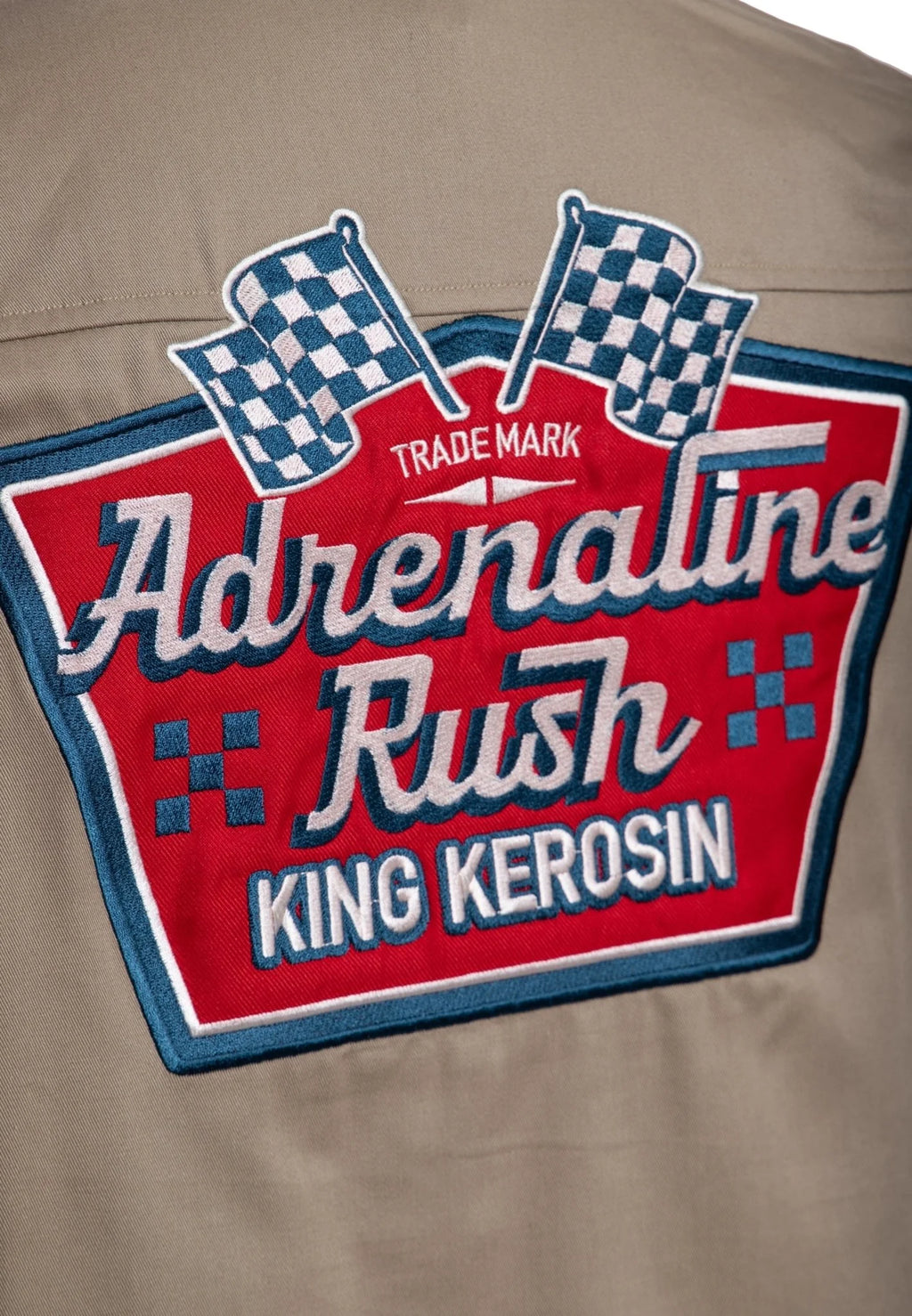 King Kerosin Langarmhemd 'Adrenaline Rush' in Khaki