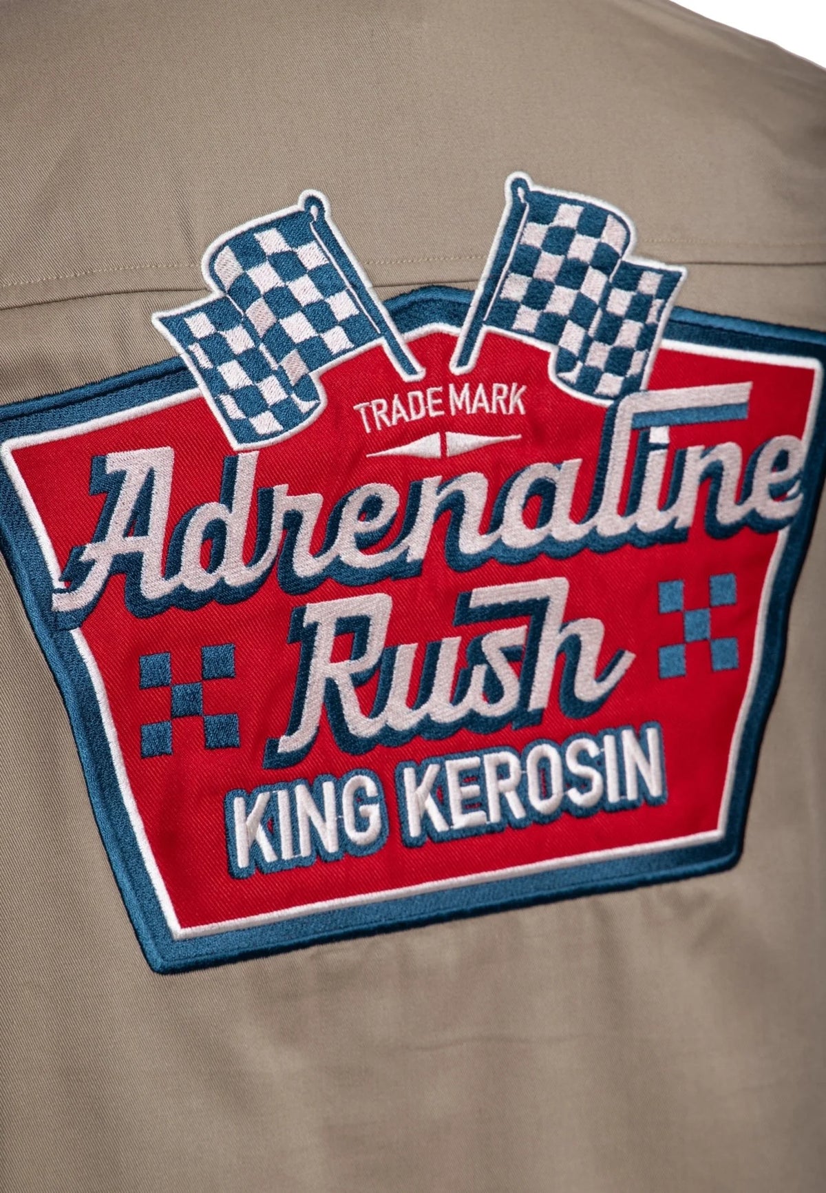 King Kerosin Langarmhemd 'Adrenaline Rush' in Khaki