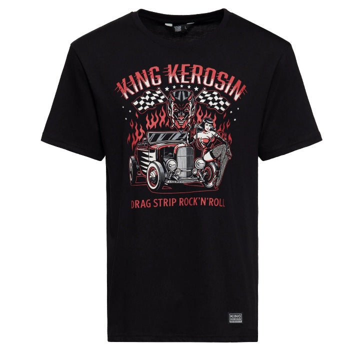 King Kerosin T-Shirt 'Dragstrip' in Schwarz