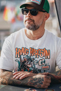 King Kerosin T-Shirt 'Get on the Throttle' in Offwhite