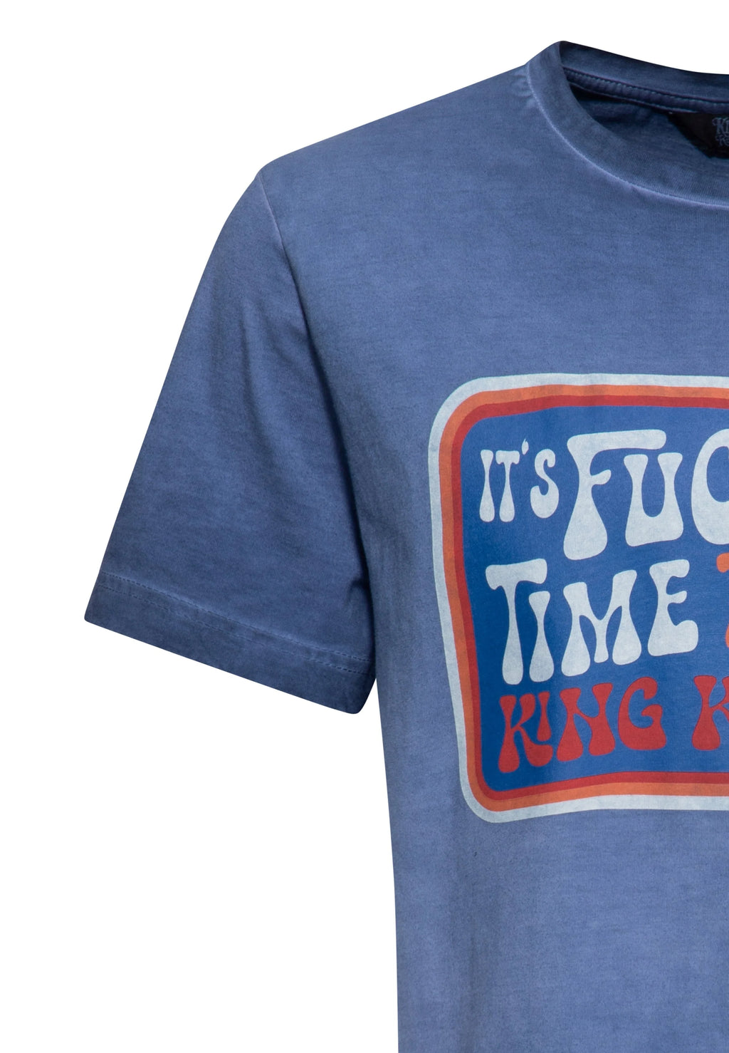 King Kerosin T-Shirt 'It's Fucking Time To Ride' in Blau