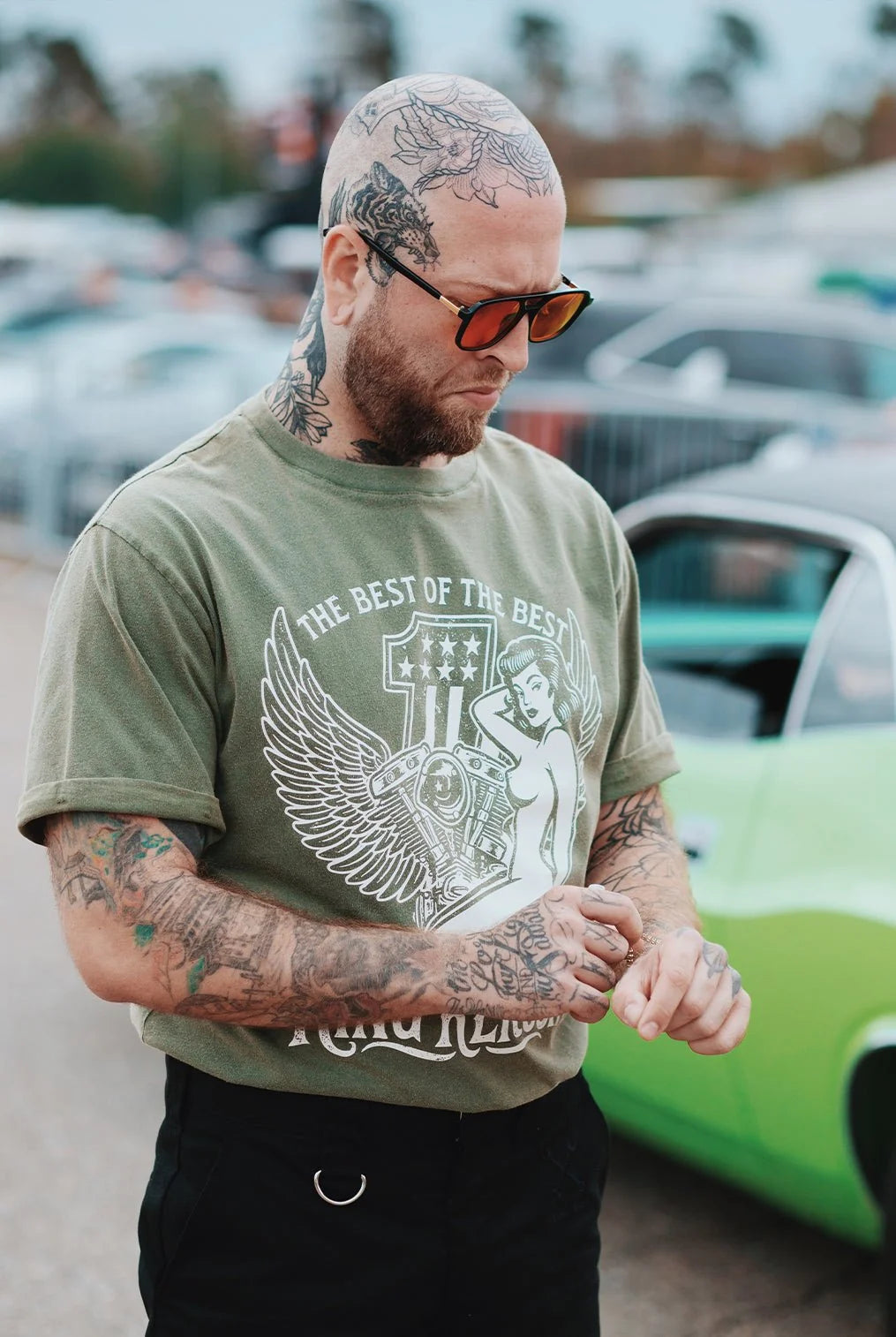 King Kerosin T-Shirt 'The Best of the Best' in Olivgrün