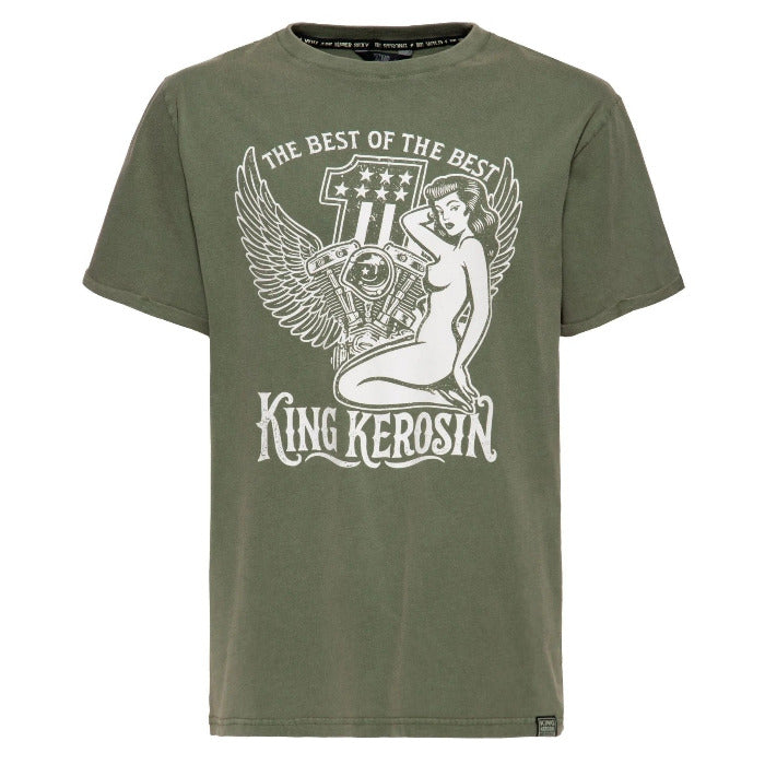 King Kerosin T-Shirt 'The Best of the Best' in Olivgrün
