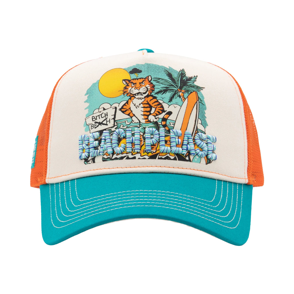King Kerosin Trucker Cap 'Beach Please' in Mehrfarbig
