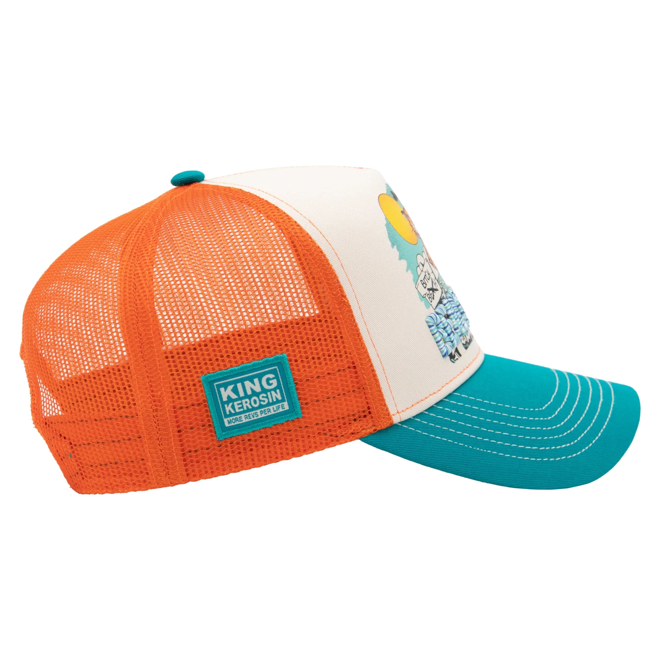 King Kerosin Trucker Cap 'Beach Please' in Mehrfarbig